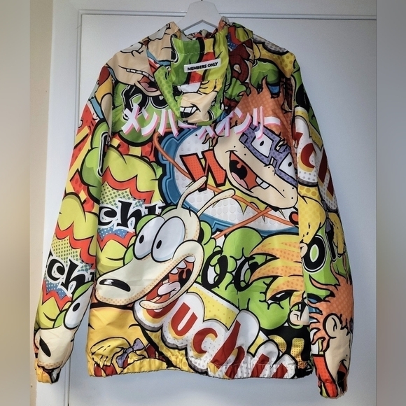 MEMBERS ONLY Hey Arnold Themed Windbreaker Multicolored Size L.. - Picture 7 of 16